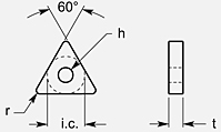 Utility Triangle Negative with Hole