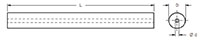 Precision Ground Random Length One Hole Central Rods