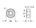 0.486/0.492 Inch (in) Diameter Round Positive Milling Insert